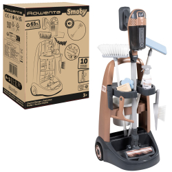 Набор Smoby Rowenta 330326WEB тележка для уборки с пылесосом и 10 аксессуарами для детей от 3 лет — фото 1
