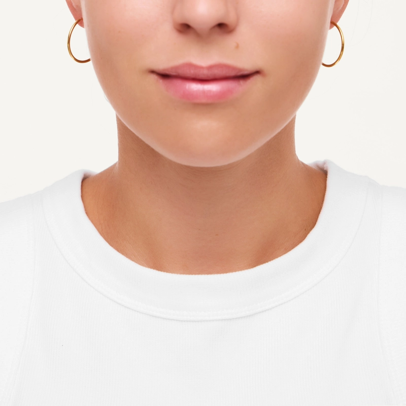 Серьги-конго Широкое Золото – 2 см