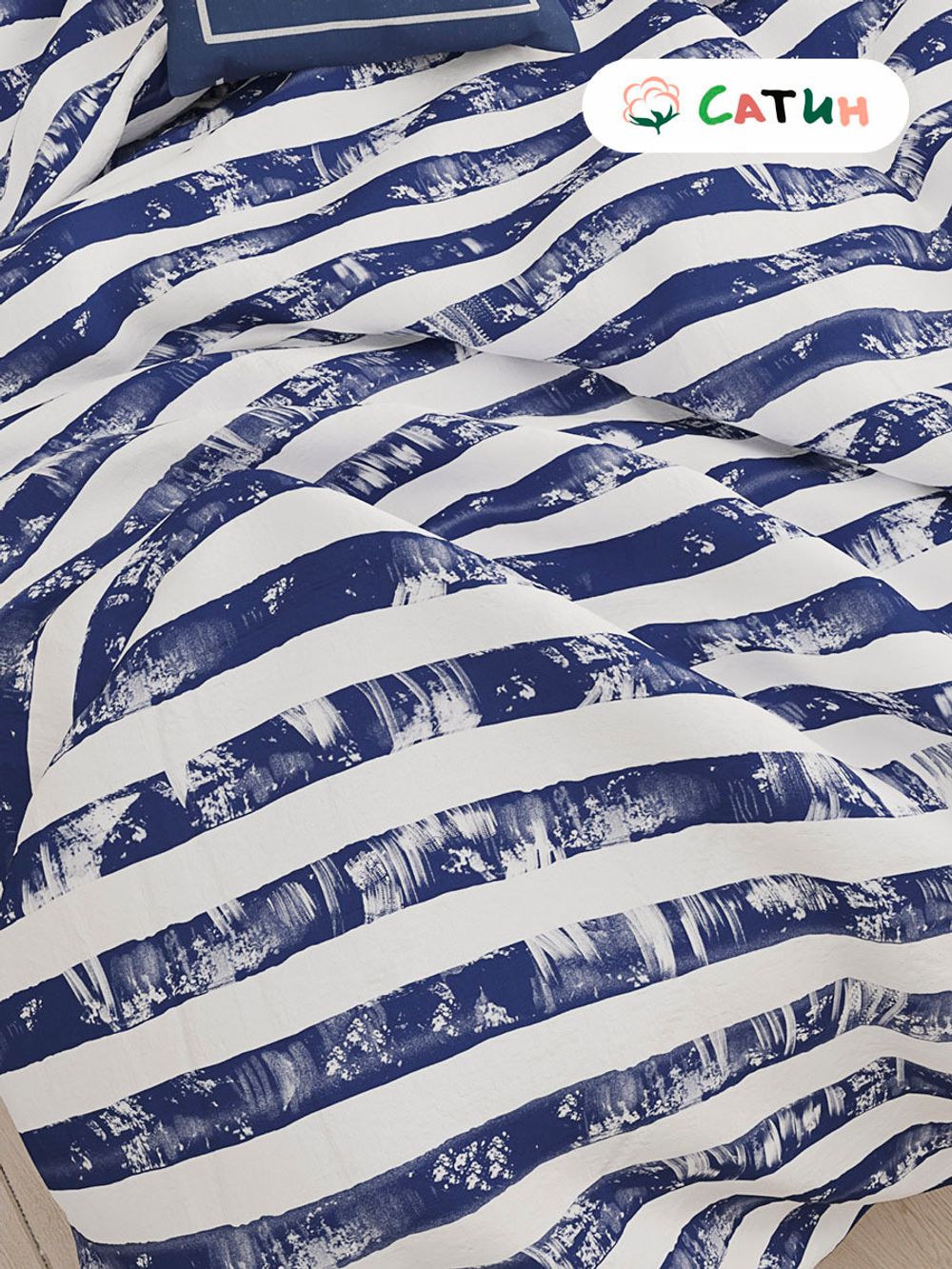 Постельное белье Milky Garden "Crane" 1,5-сп  Наволочка 50х70 см 2 шт  Простынь на резинке 90х200 см  Пододеяльник 145х215 см