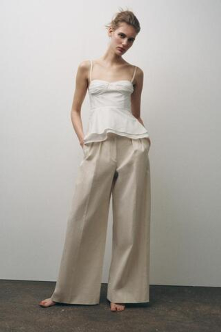 ZARA ТОП-БЮСТЬЕ — КОЛЛЕКЦИЯ ZW, БЕЛЫЙ