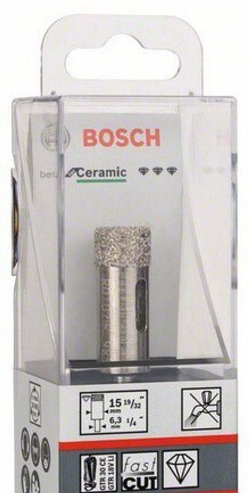 Алмазная коронка BOSCH Алм Best for Ceramic Diamonddrilling 15mm 19/32 &#39;