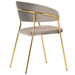 Стул Turin бежевый с золотыми ножками