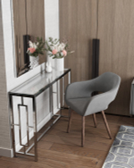 Стул с подлокотниками Саймон велюр тёмно-серый