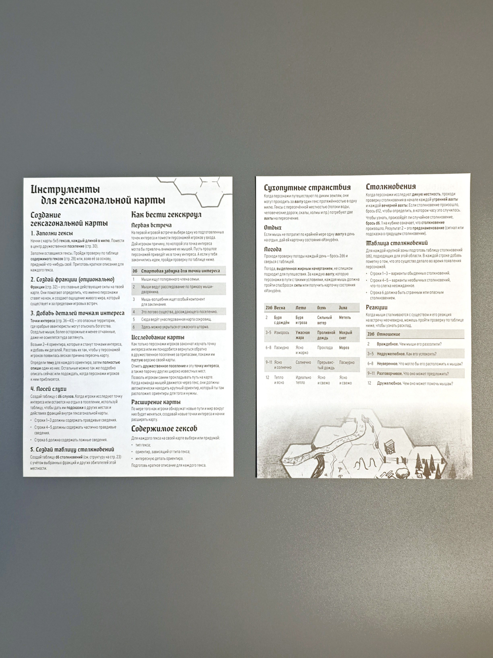 Mausritter Поле для гекскроула A2