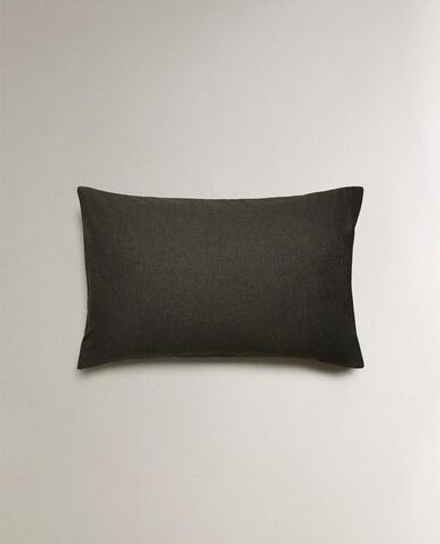 ZARA HOME НАВОЛОЧКА ИЗ СМЕСОВОГО КАШЕМИРА, СЕРЫЙ