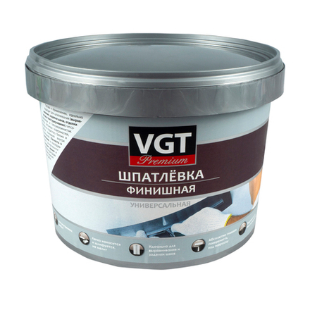 Шпатлевка финишная универсальная VGT Premium, 3,6 кг
