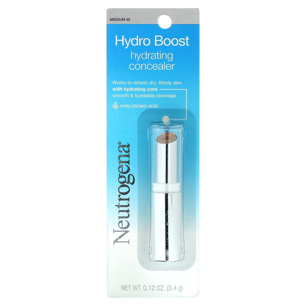 Neutrogena, Hydro Boost, увлажняющий консилер, Medium 40, 3,4 г (0,12 унции)