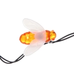 Гирлянда для улицы «Пчёлка» 3м, 20 ламп LED чёрный провод, 2 реж, IP-55, Теплый белый (солнечная батарея).