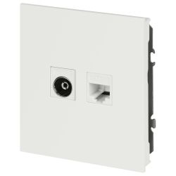 Розетка ЭРА Arktik 16-3110-08 комбинированная RJ45+TV белый матовый | Эра Arktik