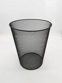 Корзина для бумаг, 9л, металлическая, черная