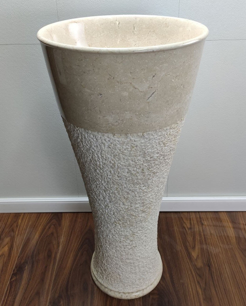Раковина напольная из мрамора Pedestal Cream/Cream MN-6402