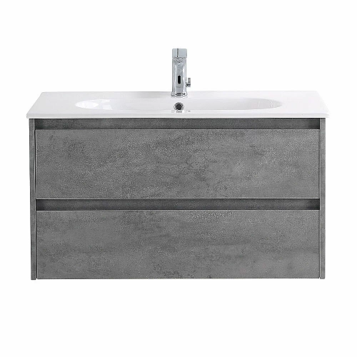 Тумба с раковиной BelBagno KRAFT 100 2C-SO/LOV-1000-LVB Cemento Grigio