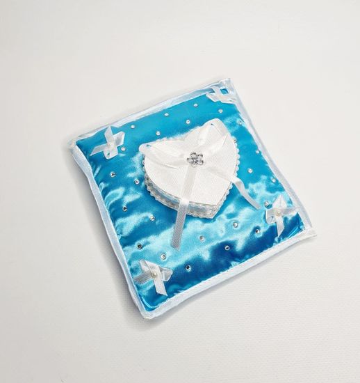 Подушечка для колец квадратная айвори 15х15см №1543.120