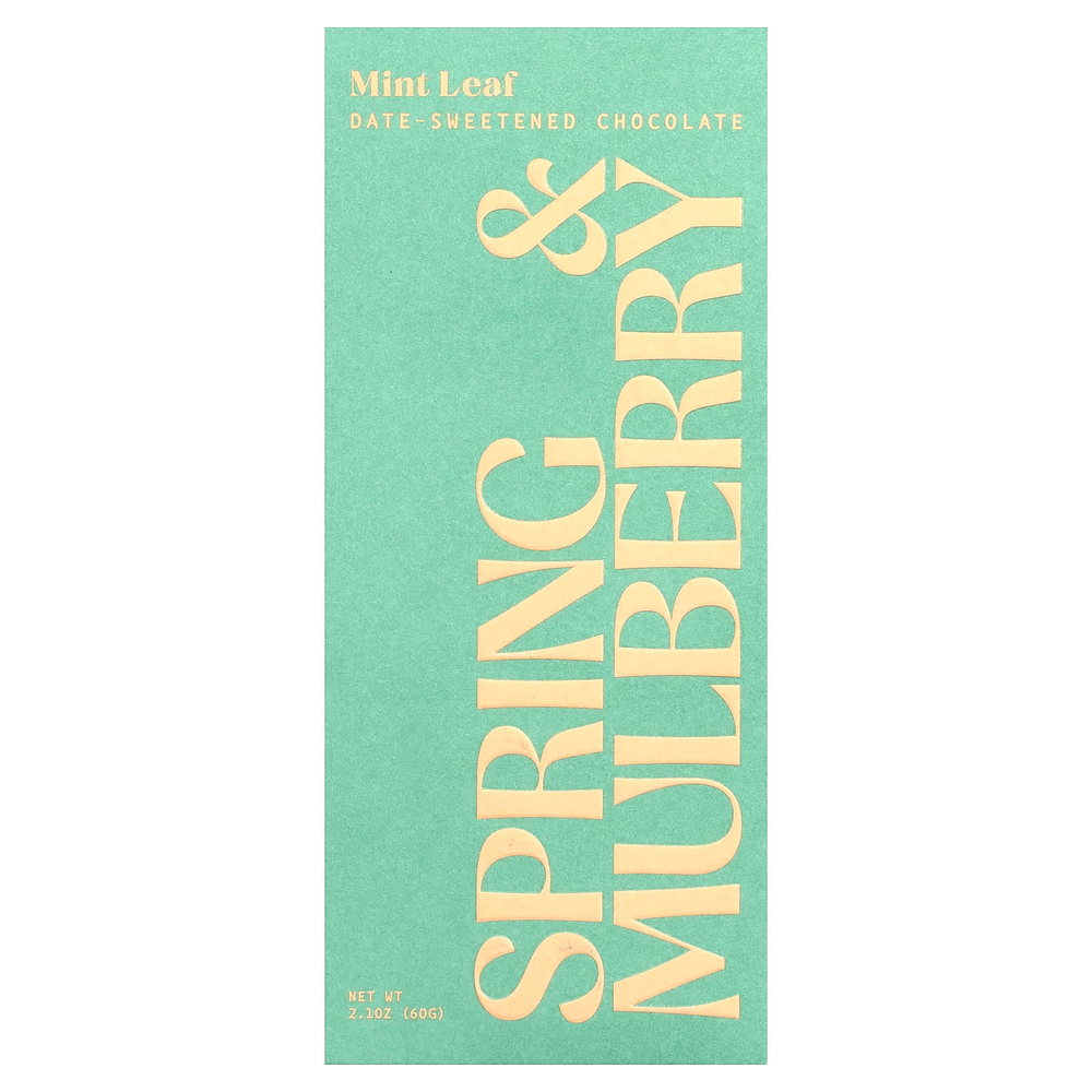 Spring & Mulberry, шоколад с финиками, листья мяты, 60 г (2,1 унции)