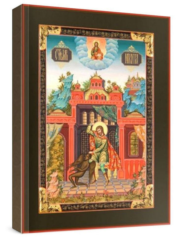 Никита Бесогон (рукописная икона)