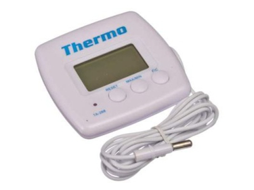 Термометр электронный 2 режима с уличным датчиком 7,5х7,6см, пластик INBLOOM