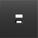 Накладка для розеток USB, черный графит, серия S08