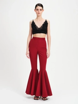 Брюки клеш бордовые OLA OLA
