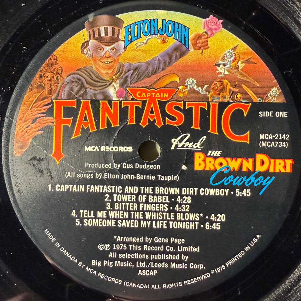 Elton John ‎– Captain Fantastic And The Brown Dirt Cowboy (США 1975г.) Т