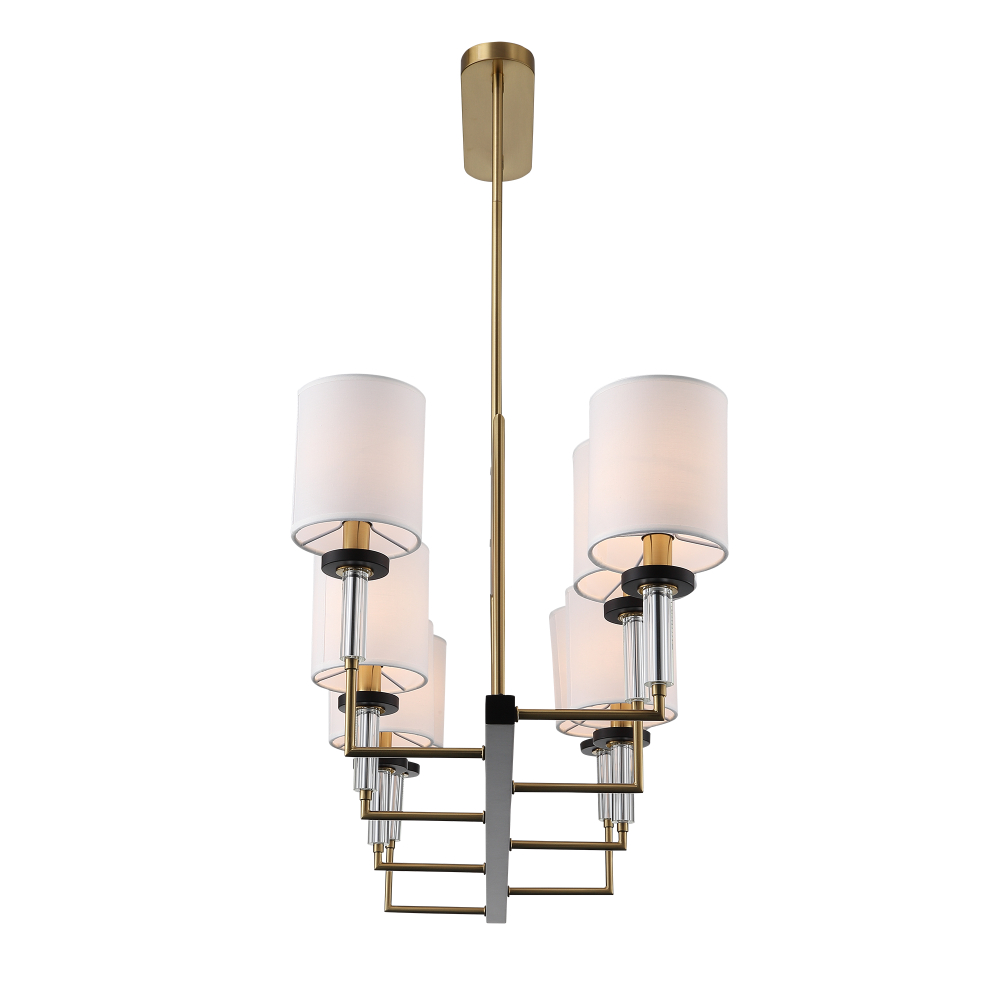 SL1404.338.08 Люстра подвесная ST-Luce Латунь/Прозрачный E14*8 40W ВЕРИТАС