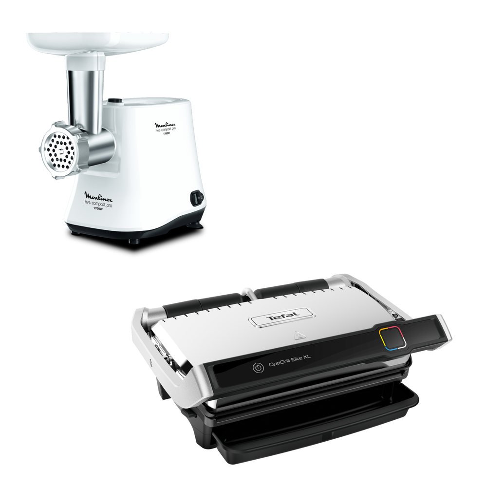 Мясорубка Moulinex ME301132 + Электрогиль Tefal GC760D30