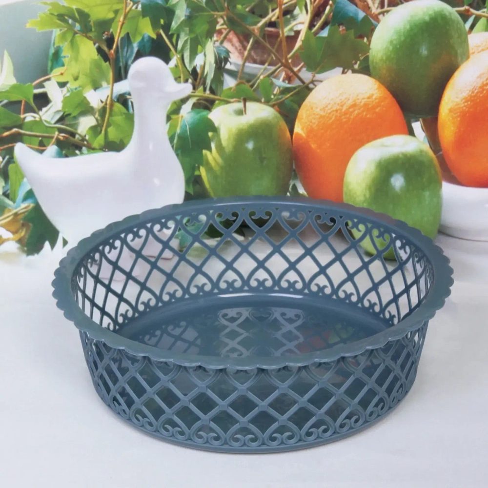 Сухарница пластиковая «Астория» 25*7,5см, синяя пыль