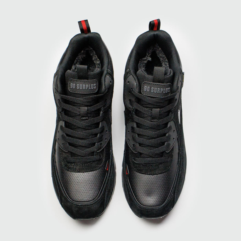 Кроссовки Nike Air Max 90 Mid Black with Fur