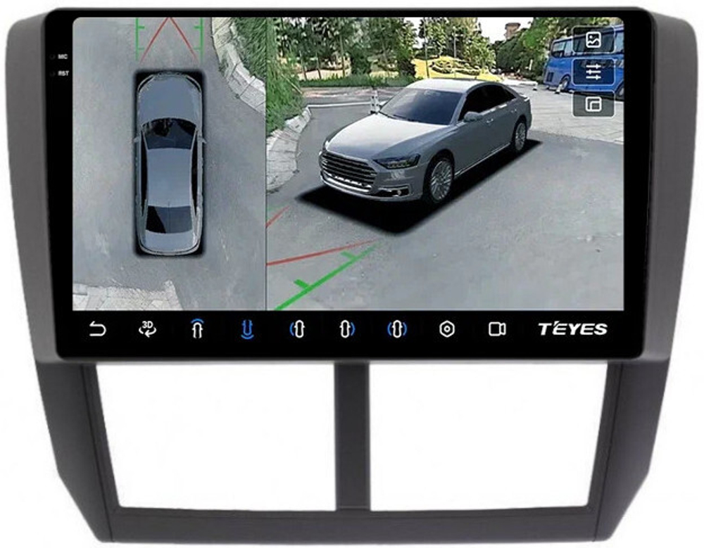 Магнитола для Subaru Forester 3 SH 2008-2013, Impreza 3 GH,GE - Teyes CC3-2K-360 на Android 10, 2K QLED, 6Гб+128Гб, CarPlay, 4G SIM-слот, 4 камеры в комплекте