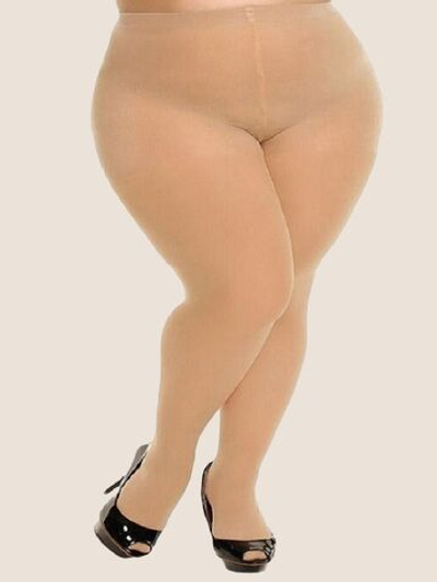 Колготки капроновые черные большого размера 7/64 для полных 40 den