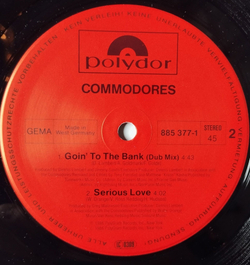 Винтажная виниловая пластинка LP Commodores Going To The Bank (Germany 1986) 45 RPM Maxi Single