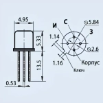 Транзистор КП307А 3 шт.