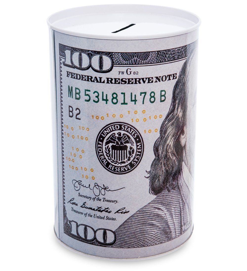 BX- 45/2 Металлическая копилка бол. «100 Долларов»