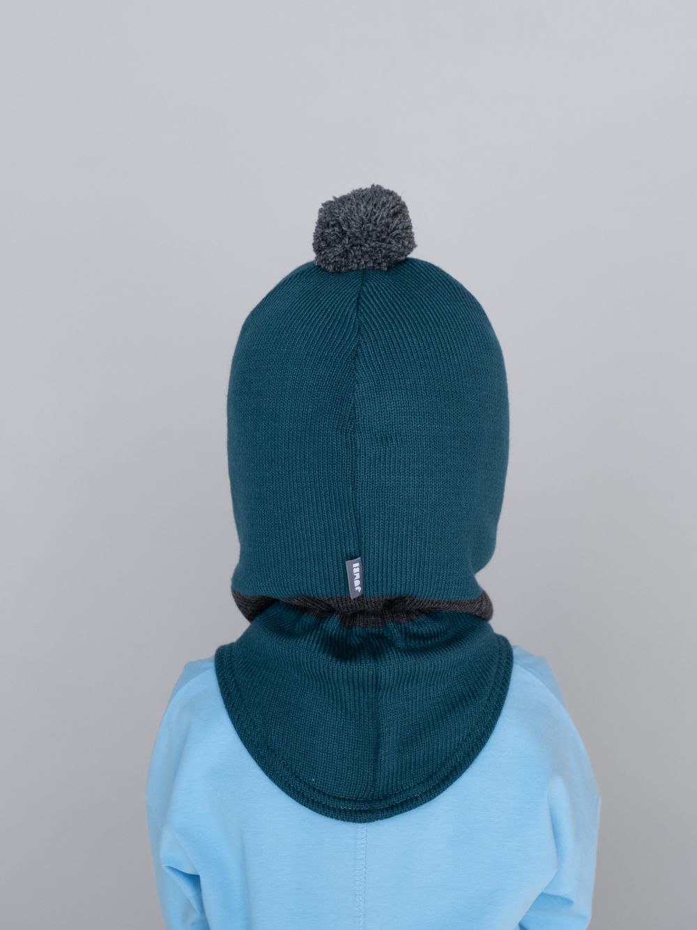 Шлем зимний вязаный (Морская волна) ЧИП