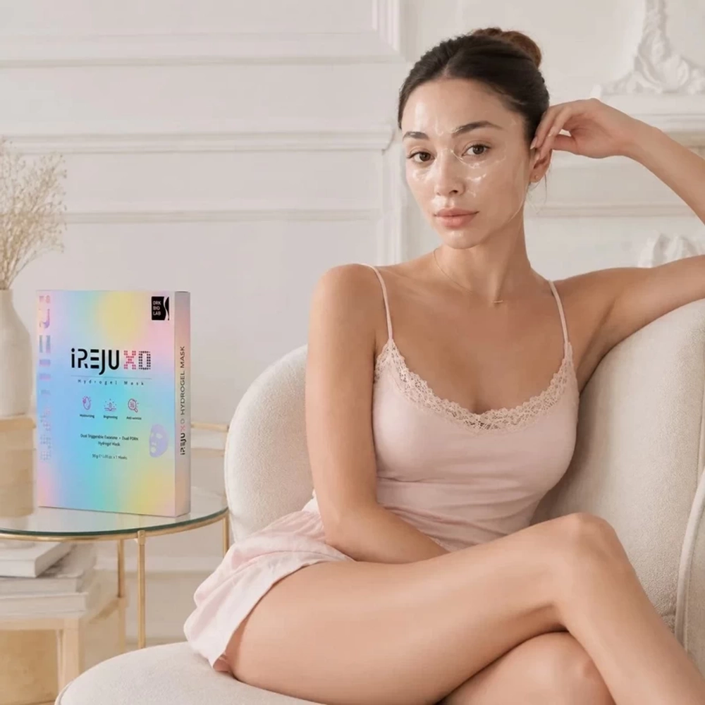 iREJU ХО Hydrogel Mask Dual Vegetable Exosome + Dual PDRN | Ревитализирующая гидрогелевая маска с экзосомами и ПДРН