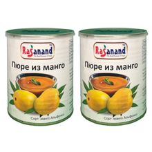 Пюре манго Rasanand Alphonso Mango Pulp 850 г, 2 шт