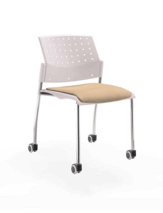 Movie стул на 4 ногах и колесах с мягким сиденьем