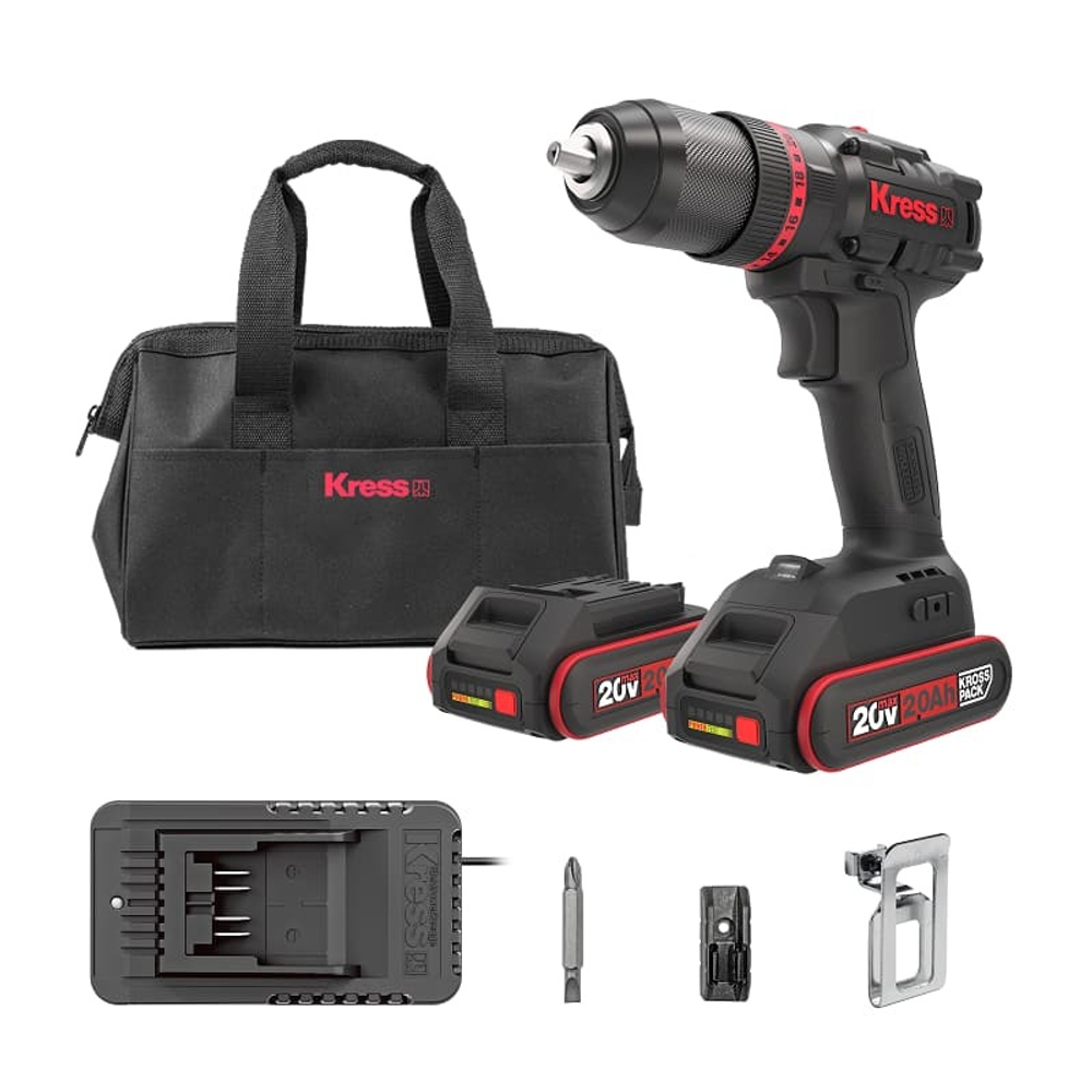 Дрель аккумуляторная KRESS KUC30.1 20V 2Ачx2 ЗУ
