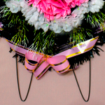 Венок ритуальный Розовое сердце