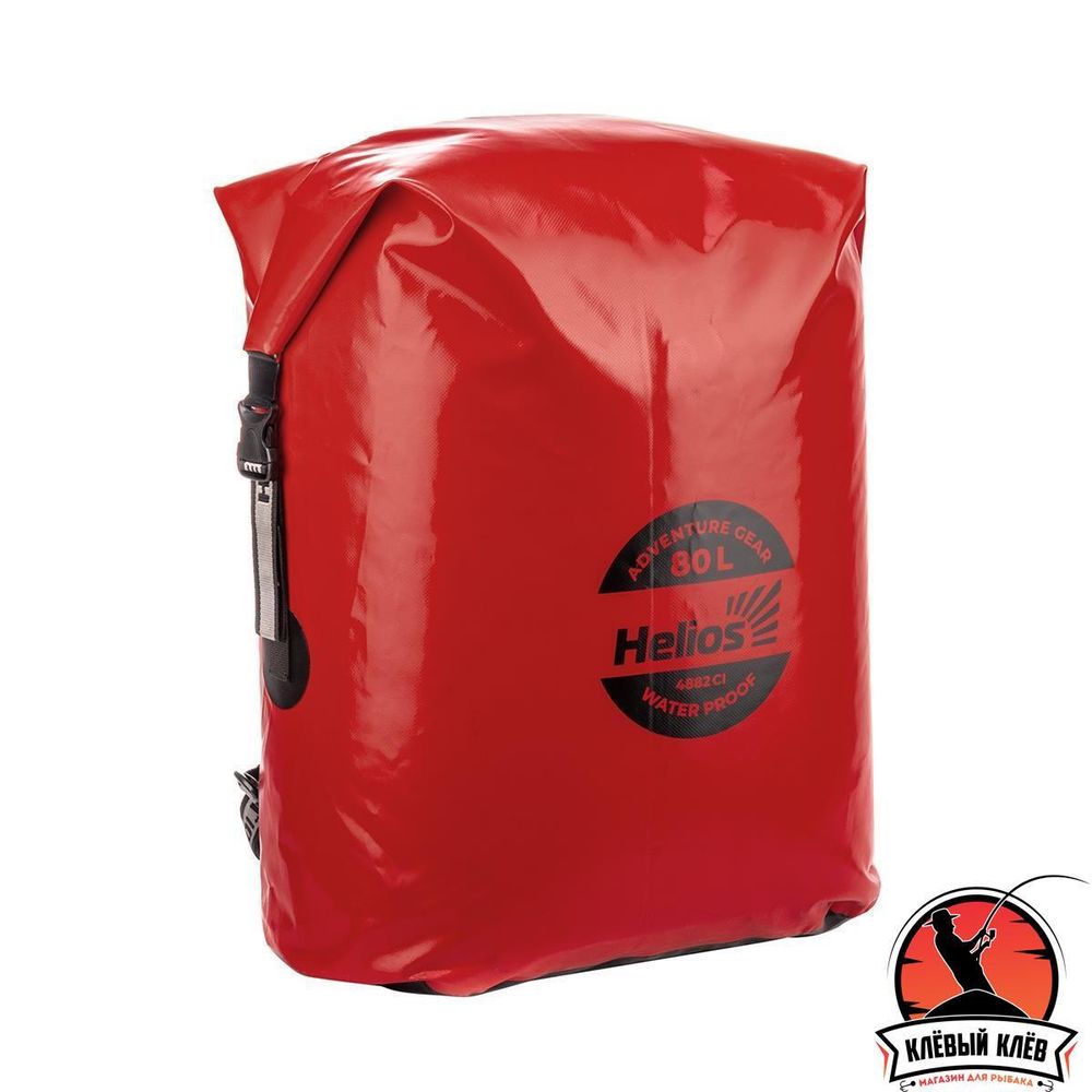 Герморюкзак 80 л (ПВХ, красный/черный) (HS-GR-80-RB) Helios