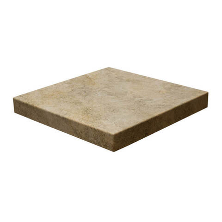 Interbau - Abell, жёлто-бежевый, цвет 270, 304x304x9.5 - Угловая клинкерная ступень прямоугольная