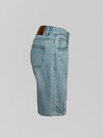 Джинсовые шорты by Gor 2096-1 однотонные рваный стиль