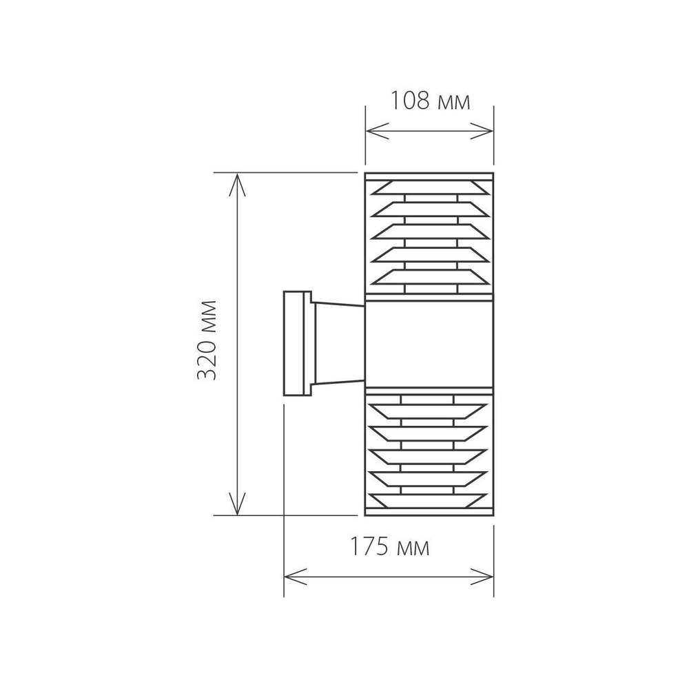 Настенный уличный светильник 1407 Techno cерый IP54 1407 Techno cерый
