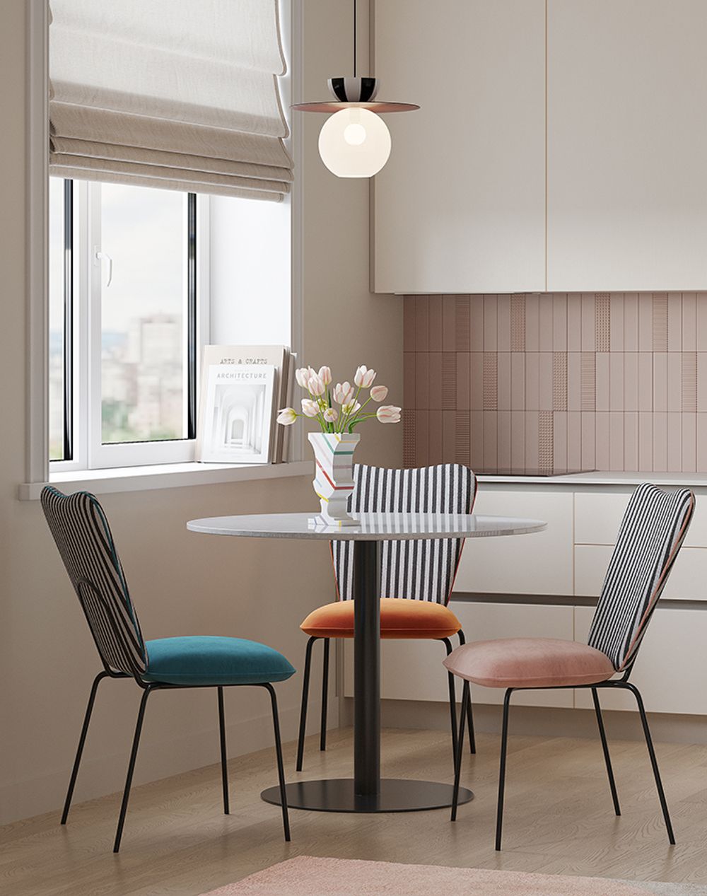 Стул Pompadour, велюр, изумрудный