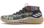 Кроссовки A Bathing Ape X Adidas D Lillard 4 Green Camo