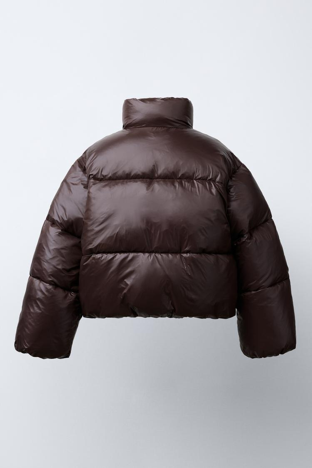 ZARA X CHAMPION ® СТЕГАНАЯ КУРТКА С ВЫШИВКОЙ, КОРИЧНЕВЫЙ