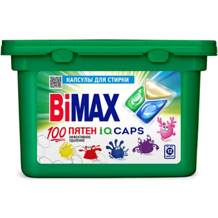 Капсулы для стирки Bimax Эффективное удаление 12 шт