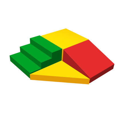 Мягкий спортивный модуль «Угловая лесенка»