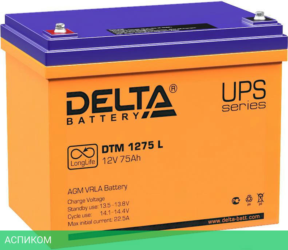 Аккумулятор для ИБП Delta DTM 1275 L