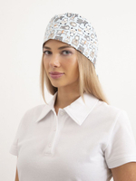 Шапочка медицинская, принт "Зверята", голубой