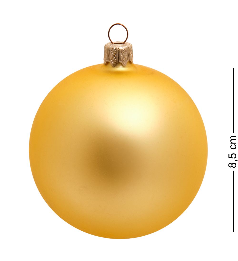 НФШ-1570 Ел.украшение Шар «Лошадка» золотой 85 мм